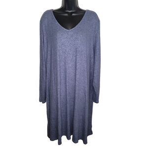 Studio 1886 heathered criss cross back a-line tunic dress 3x